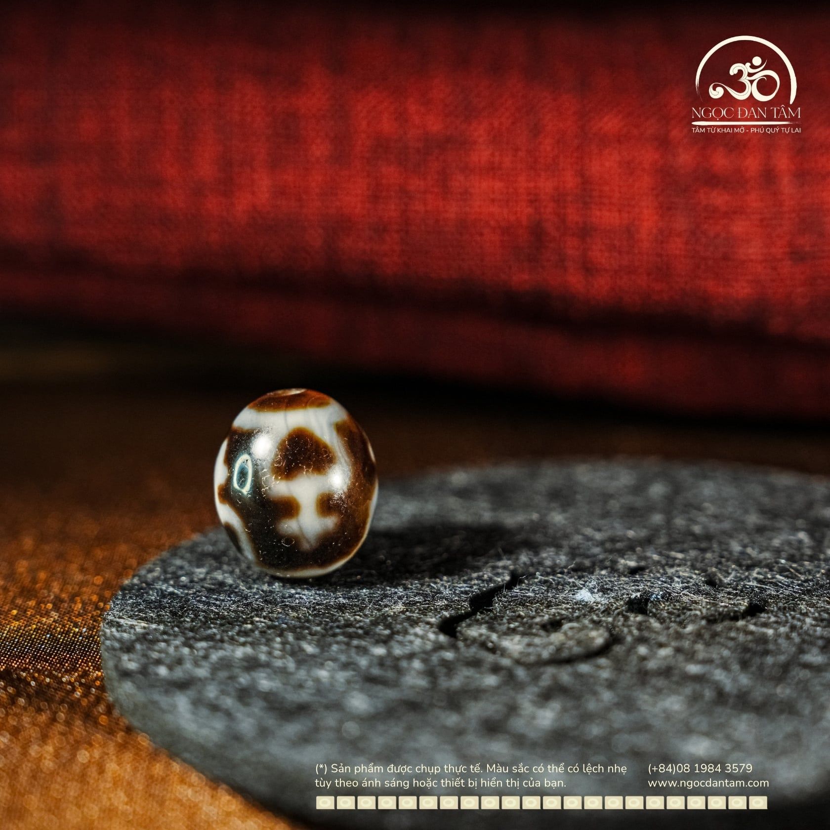  Dzi Bảo Bình 17x14mm ( New Dzi - Xiao Lu ) 