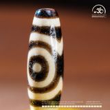  Dzi Hoa Sen 2 Mắt 38x12mm (New Dzi - Shang Ken) 
