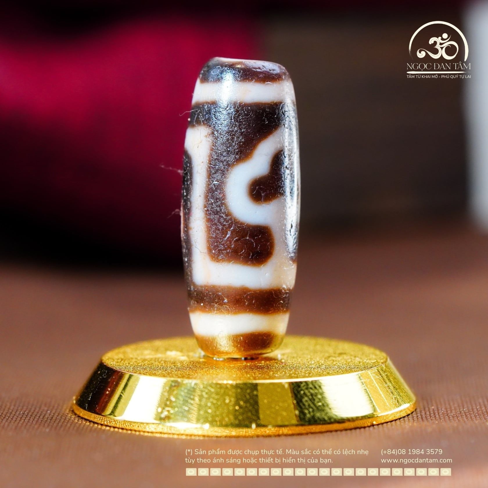  Dzi Lá Bồ Đề 34x13mm ( New Dzi - Xiao Lu ) 