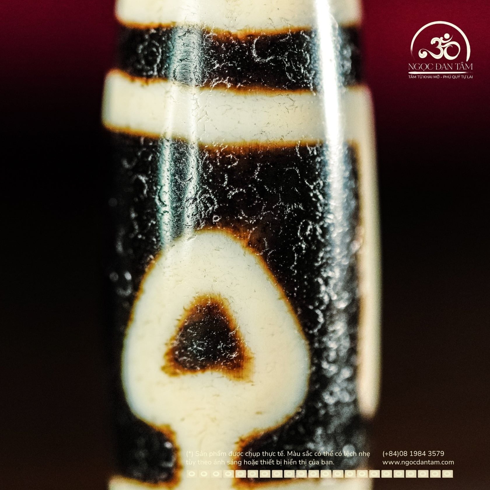  Dzi Lá Bồ Đề 30x12mm (New Dzi - Xiao Lu) 