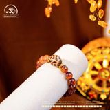  Vòng Tay Dzi Hoa Sen Phối Đá Auralite S23 10mm VVIP 
