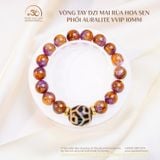  Vòng Tay Dzi Hoa Sen Phối Đá Auralite S23 10mm VVIP 