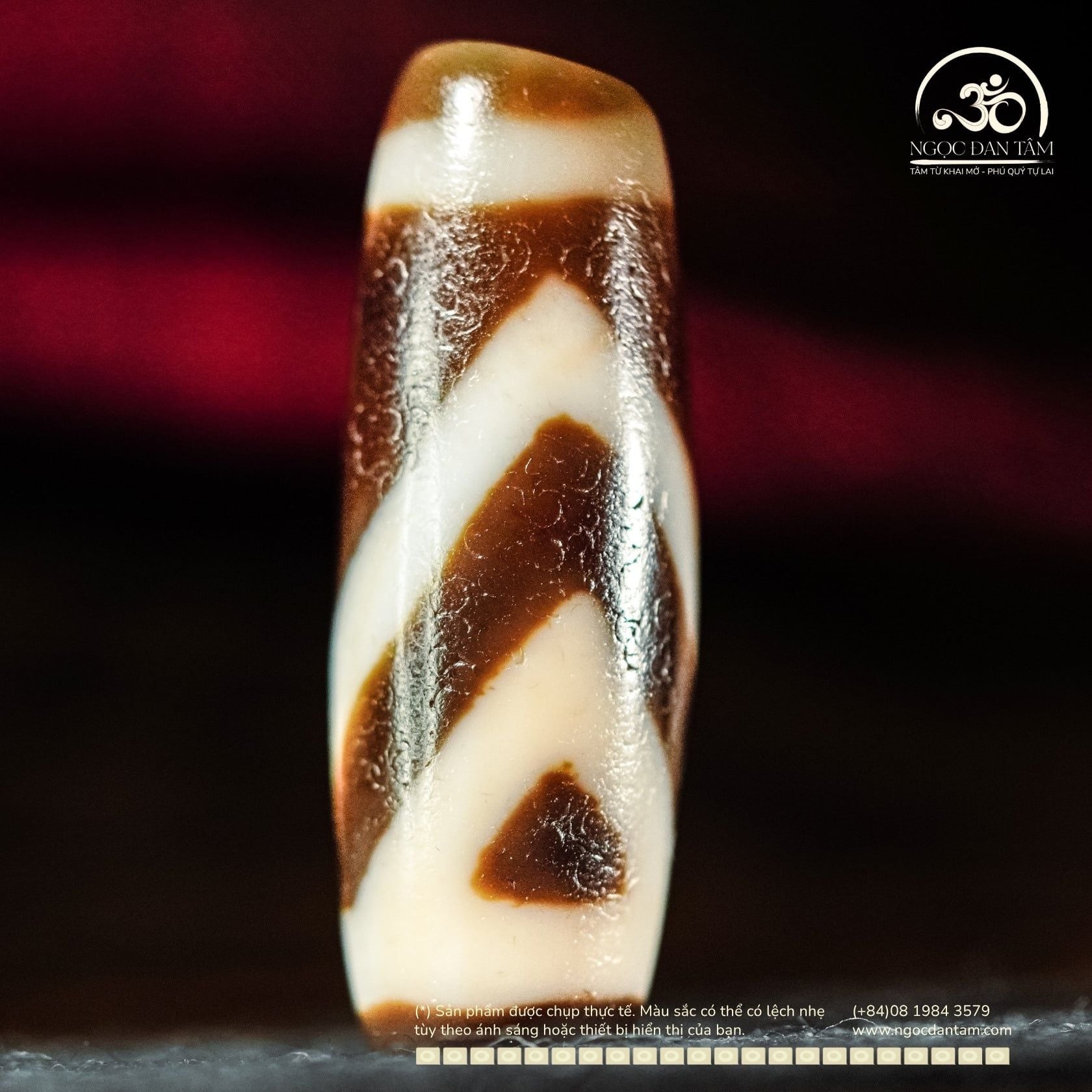  Dzi Núi 1 Mắt 38x13mm (New Dzi - Xiao Lu) 