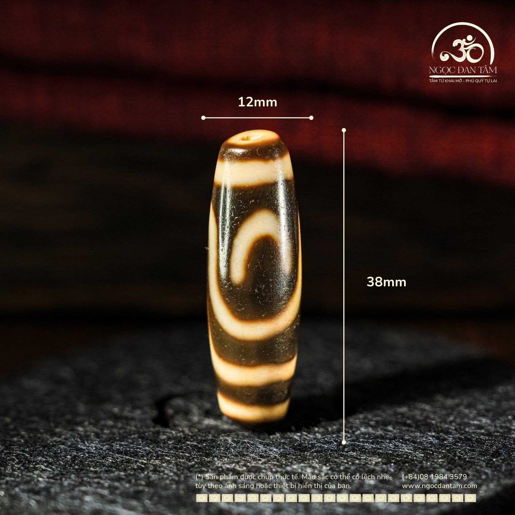  Dzi Như Ý 38x12mm (New Dzi - Xiao Lu) 