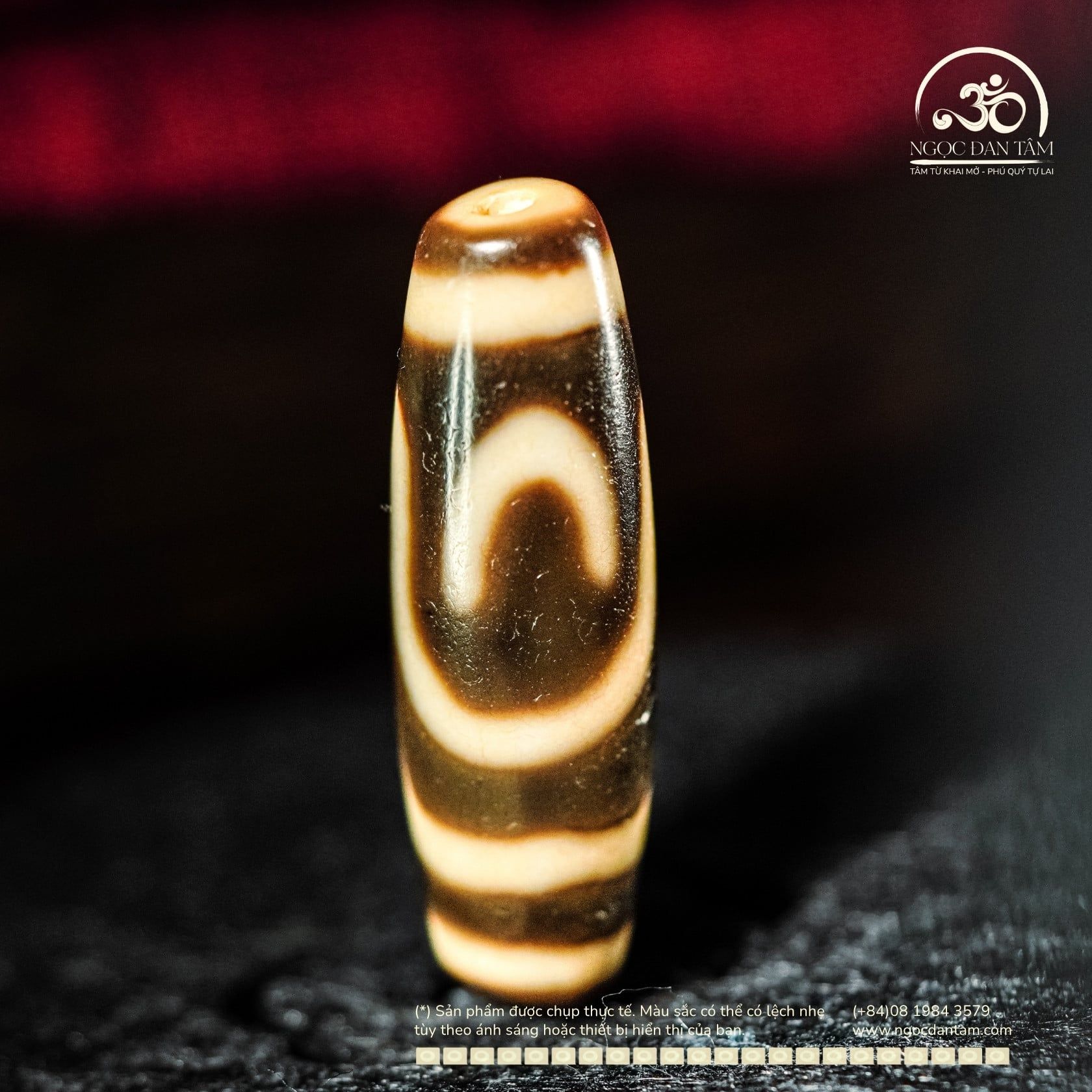  Dzi Như Ý 38x12mm (New Dzi - Xiao Lu) 