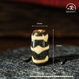  Dzi Răng Cọp Đôi 22x11mm (New Dzi - Xiao Lu) 