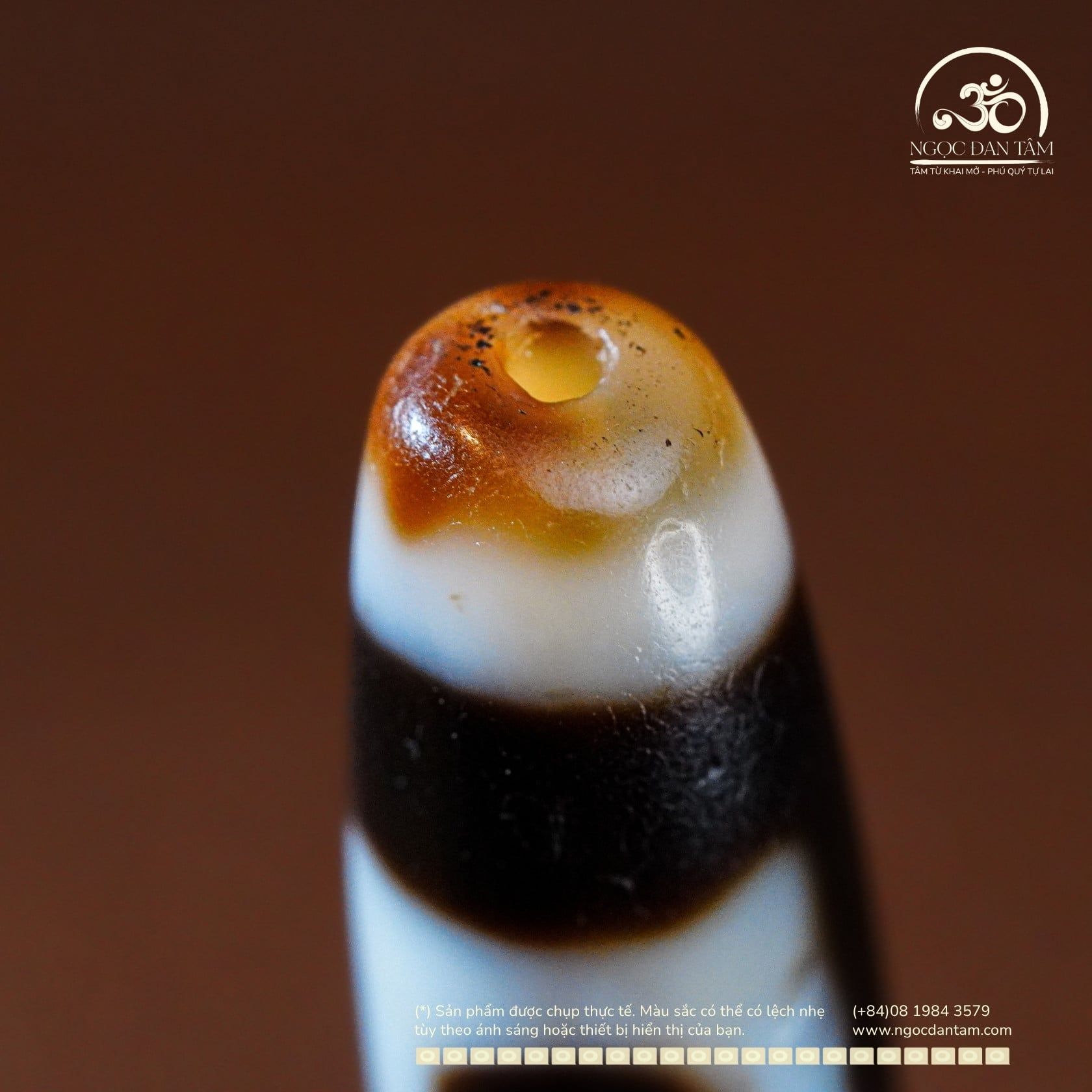  Dzi Thiên Địa 40x11mm ( New Dzi - Xiao Lu ) 