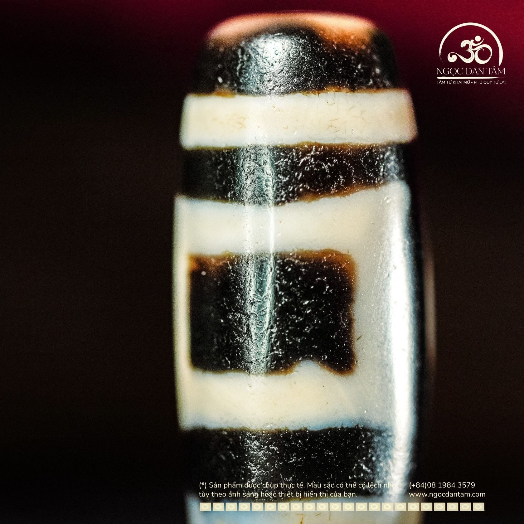  Dzi Thiên Địa 22x11mm ( New Dzi - Xiao Lu) 