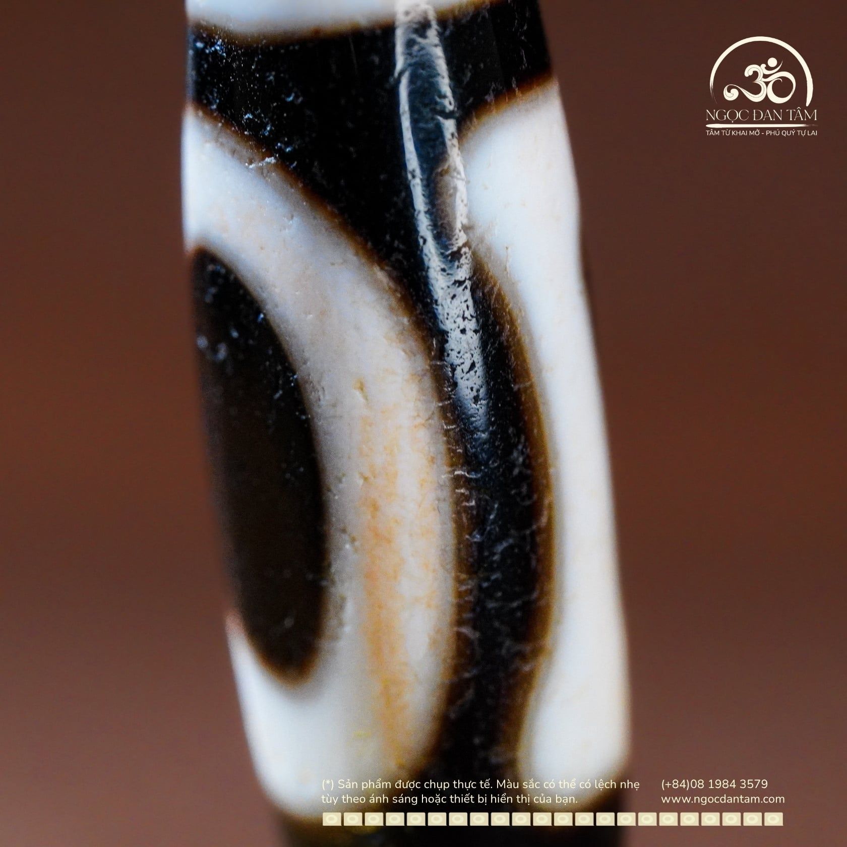  Dzi Thiên Địa 39x11mm ( New Dzi - Xiao Lu ) 