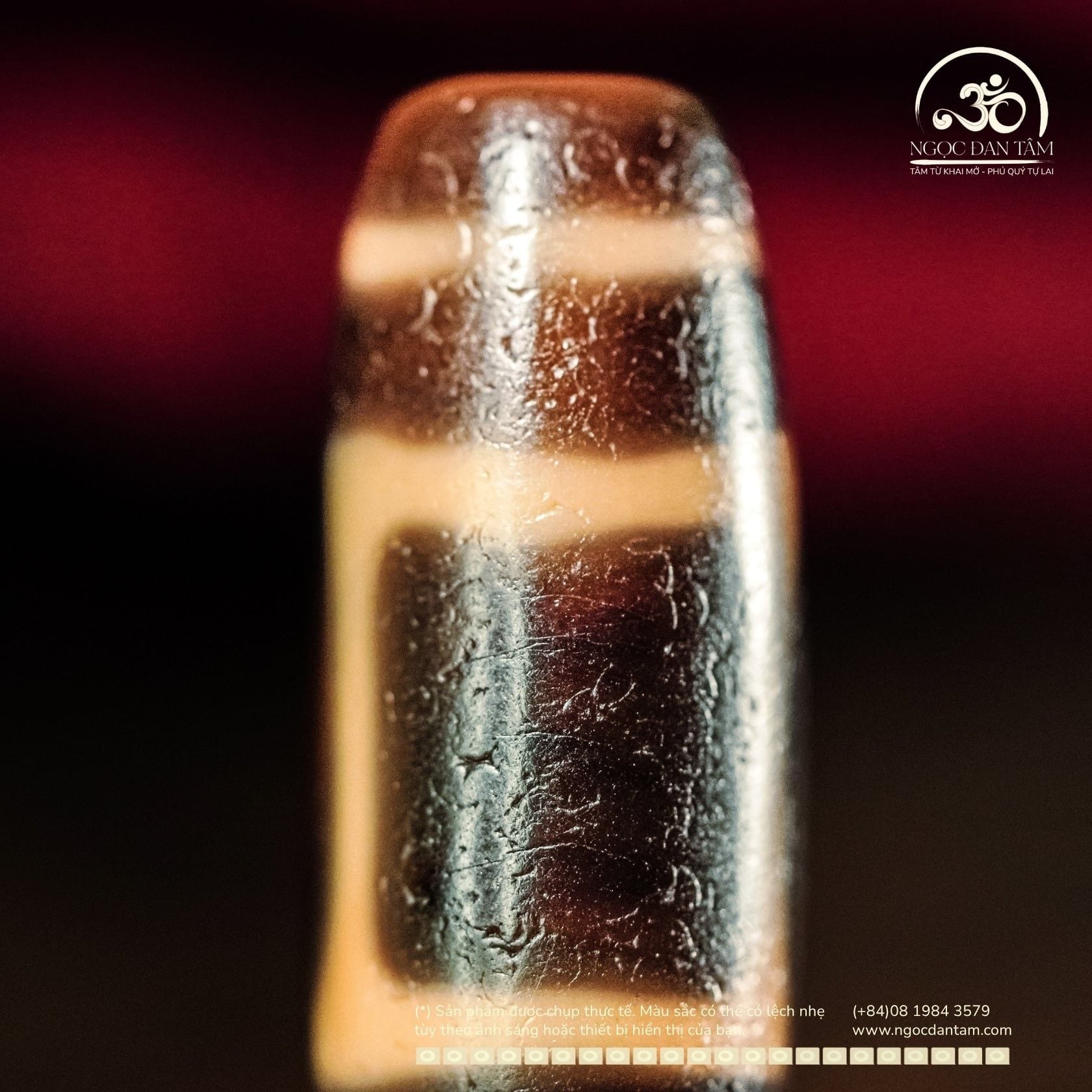  Dzi Thiên Địa 33x12mm (New Dzi - Xiao Lu) 