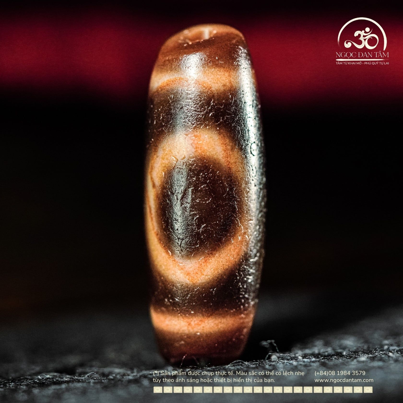  Dzi Thiên Địa 34x12mm (New Dzi -Xiao Lu) 