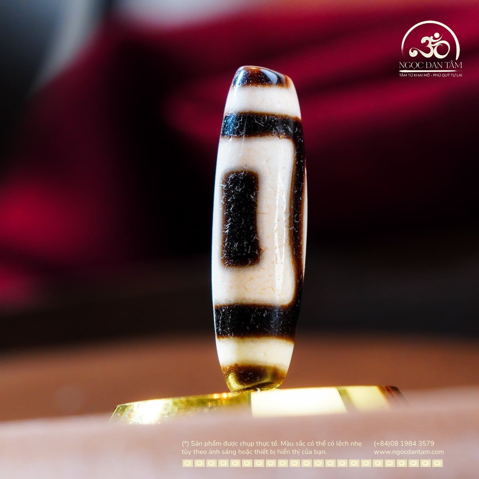  Dzi Thiên Địa 39x11mm ( New Dzi - Xiao Lu ) 