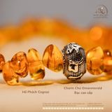  Vòng Tay Hổ Phách Cognac Phối Charm Chú Omani 