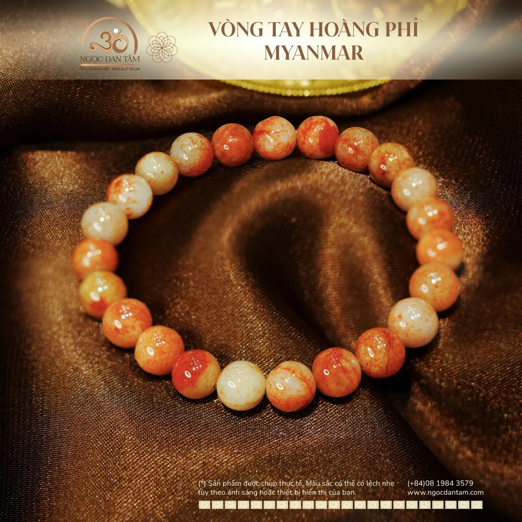  Vòng Tay Hoàng Phỉ Myanmar (LIULAB 223394) 