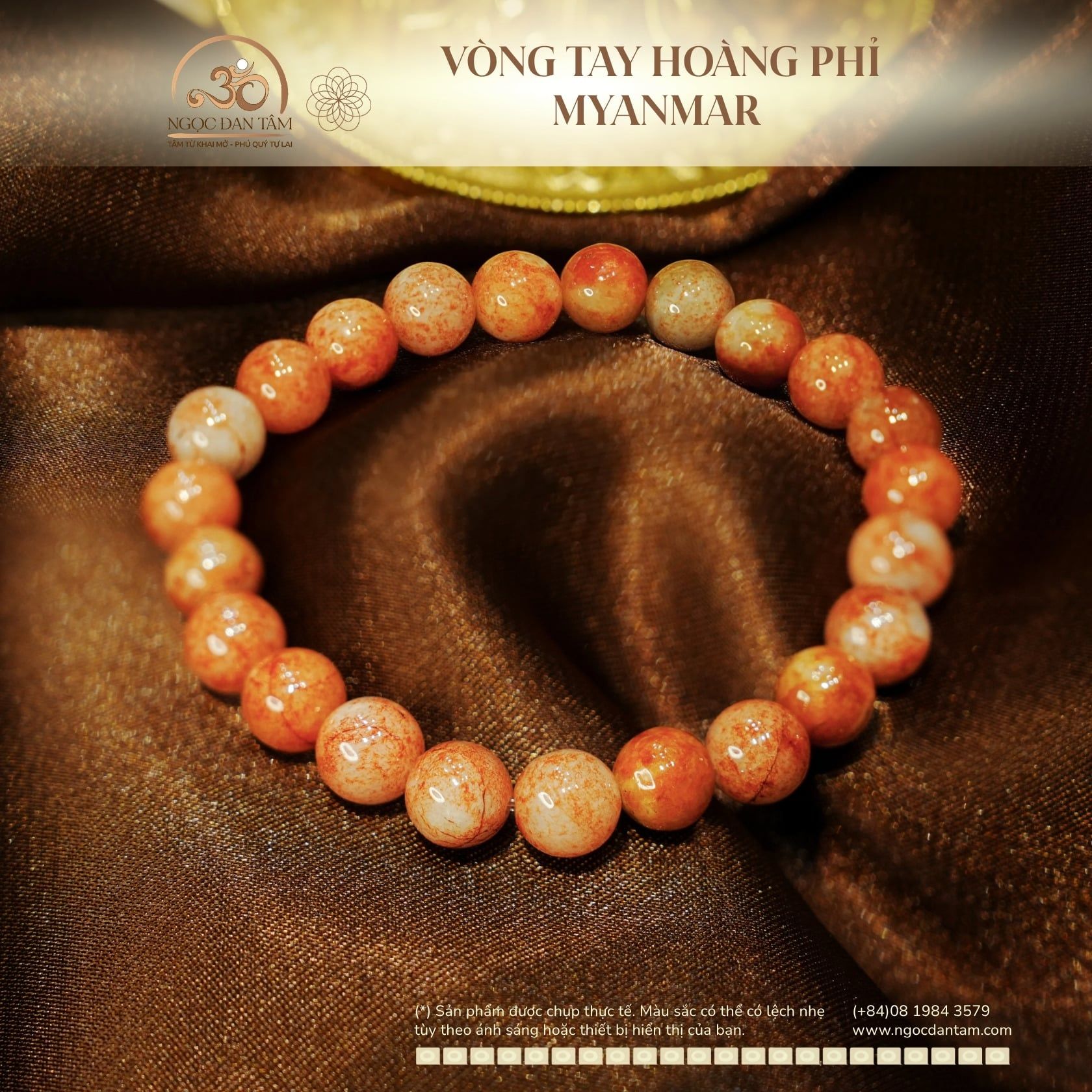  Vòng Tay Hoàng Phỉ Myanmar (LIULAB 398322) 