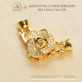  Charm Khóa Vòng Cổ Hoa Mẫu Đơn Mạ Vàng Cao Cấp 