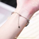  Lắc Tay Bạc 925 Đính Đá Tanzanite 3x4mm 