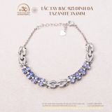  Lắc Tay Bạc 925 Đính Đá Tanzanite 3x4mm 