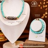  Bộ Trang Sức Lam Ngọc Phối Đá Dzi Cao Cấp 2 