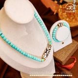  Bộ Trang Sức Lam Ngọc Phối Đá Dzi Cao Cấp 2 