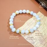  Vòng Tay Đá Mã Não Xanh Lace 8mm 3A Phối Charm Đệm 