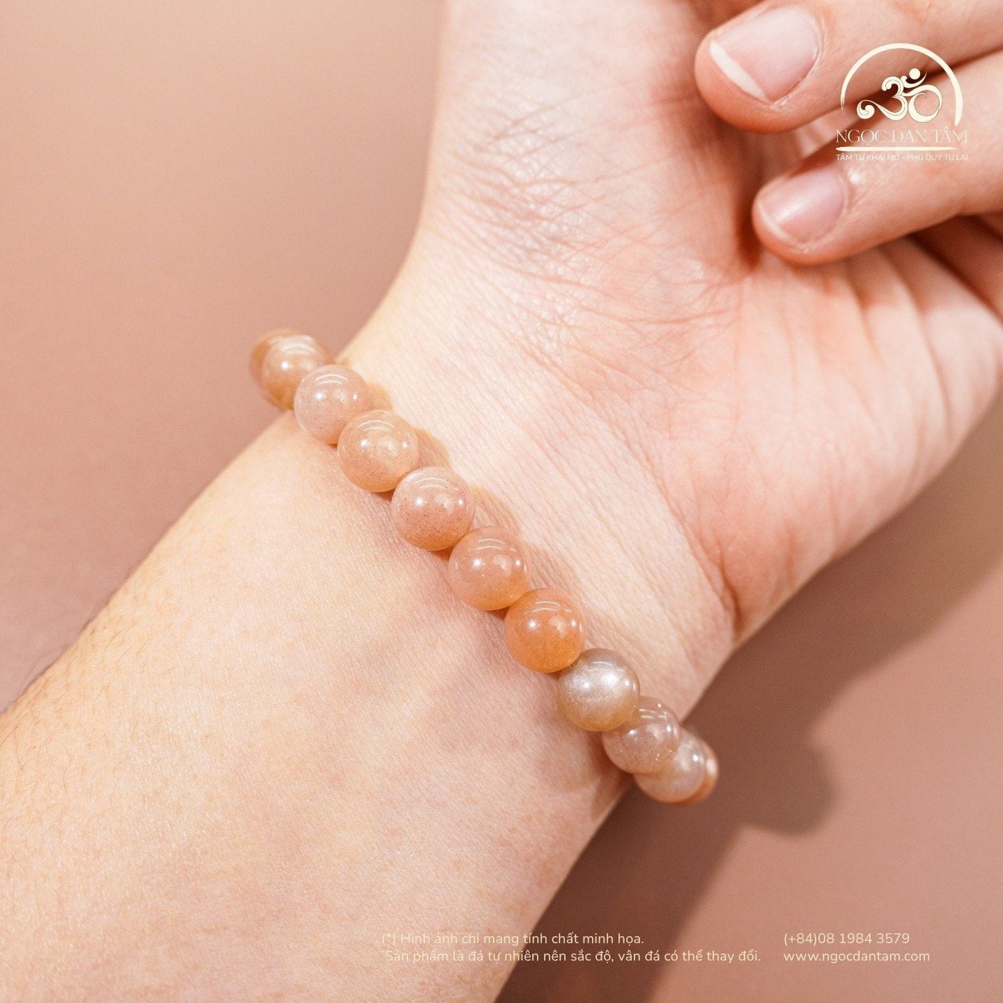  Vòng Tay Đá Mặt Trời 7mm 3A 