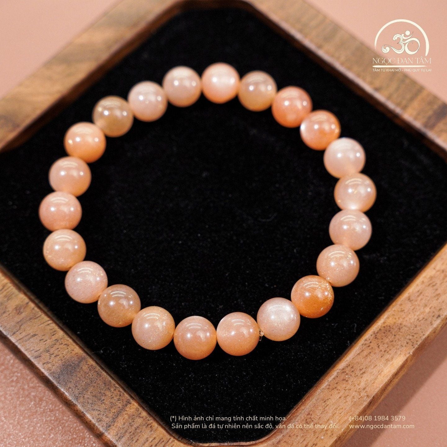  Vòng Tay Đá Mặt Trời 7mm 3A 