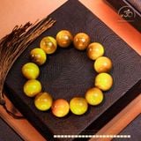  Vòng Tay Đá Mắt Hổ Vàng 14mm 7A 