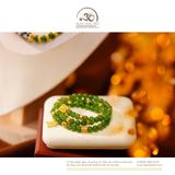  Bộ Trang Sức Ngọc Bích Canada Phối Đá Dzi + Charm Cao Cấp 