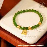  Bộ Trang Sức Ngọc Bích Canada Phối Đá Dzi + Charm Cao Cấp 