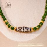  Bộ Trang Sức Ngọc Bích Canada Phối Đá Dzi + Charm Cao Cấp 