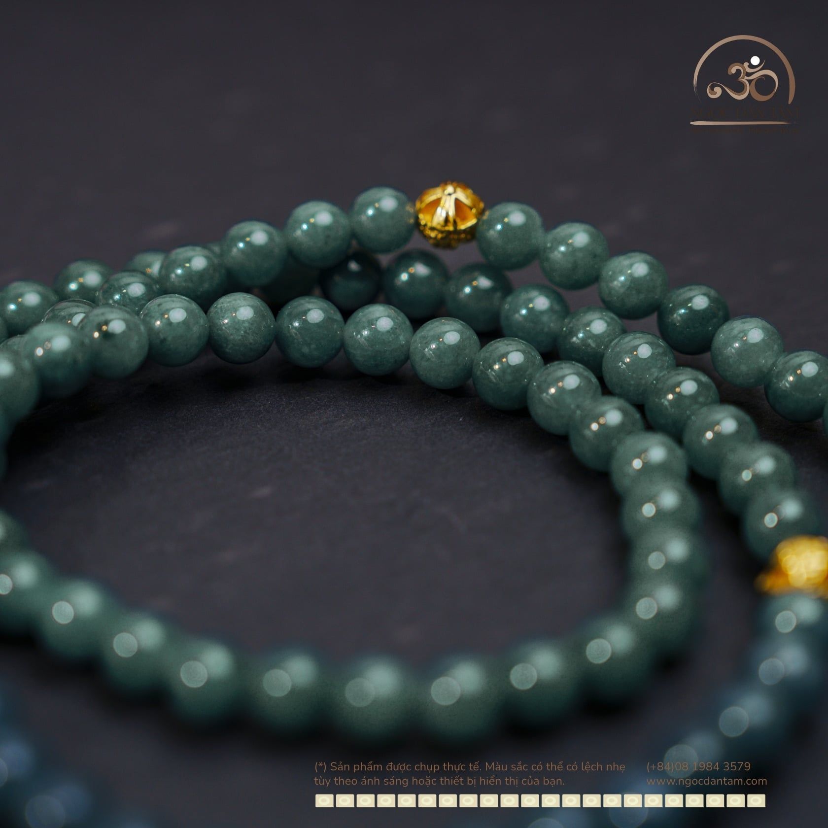  Chuỗi Vòng Tay Ngọc Hòa Điền 7mm 2A Phối Charm Bạc 925 Mạ Vàng Cao Cấp 