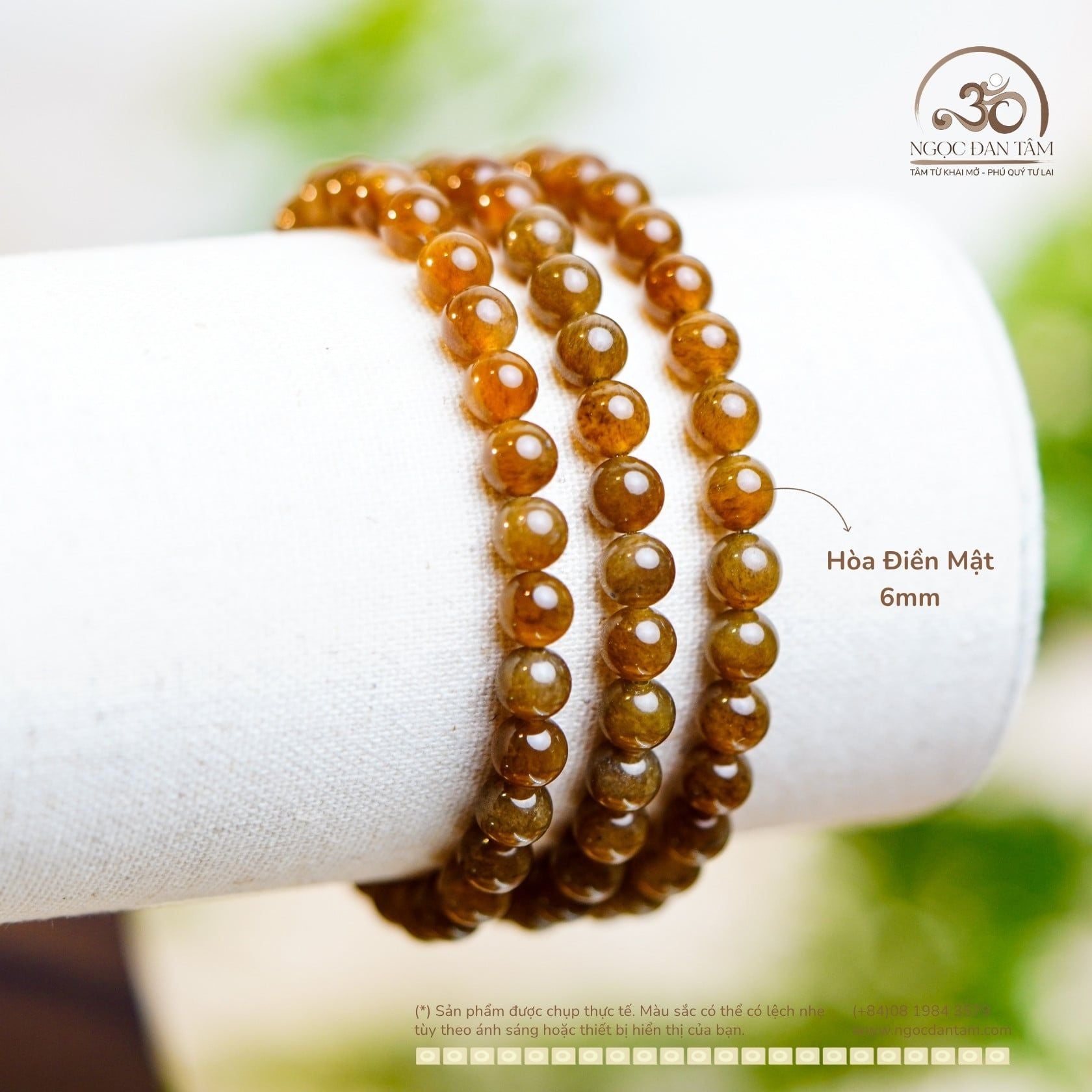  Chuỗi Vòng Tay Hòa Điền Mật 6mm 