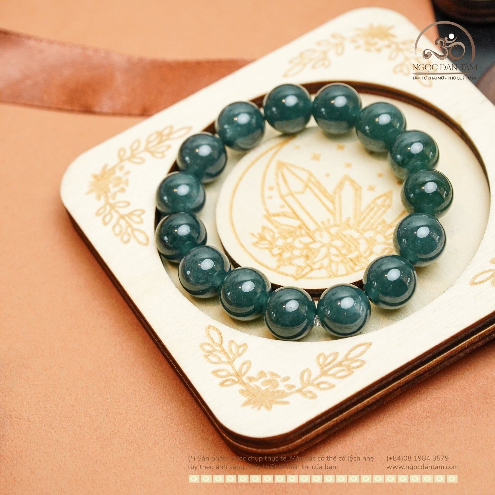  Vòng tay Ngọc Lam Băng 12mm 