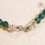  Vòng Cổ Ngọc Lam Băng Đậm 5,8mm 