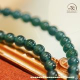 Vòng Cổ Ngọc Lam Băng Đậm 5,8mm 