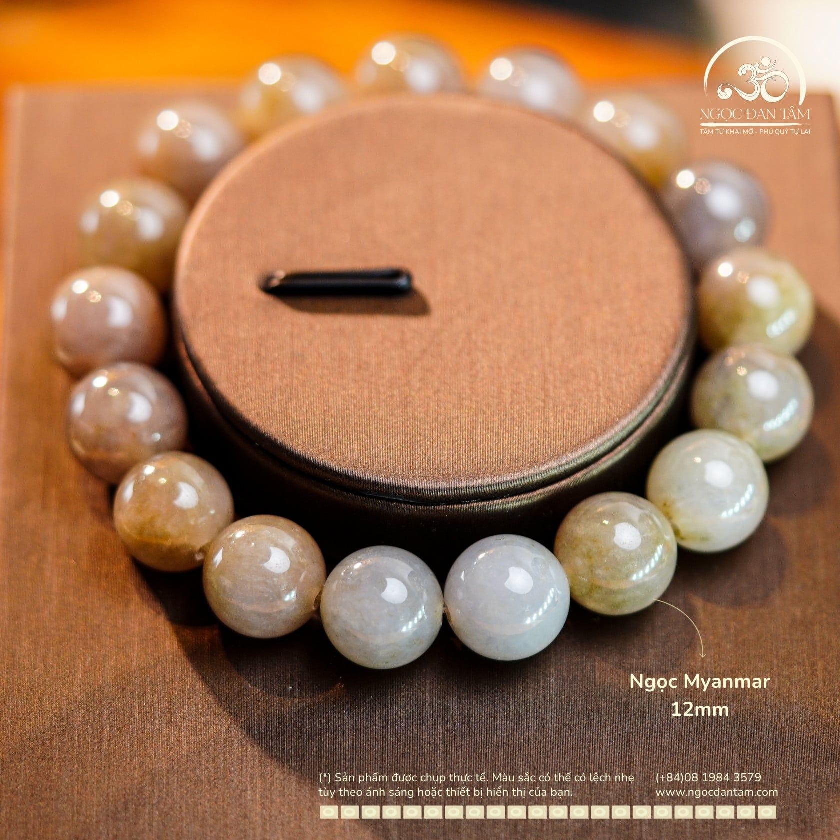  Vòng Tay Ngọc Myanmar 12mm (LIU 613890) 