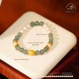  Bộ Trang Sức Ngọc Trai Phối Dzi & Ngọc Lam Băng 