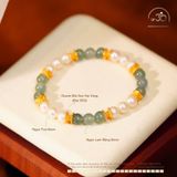  Bộ Trang Sức Ngọc Trai Phối Dzi & Ngọc Lam Băng 
