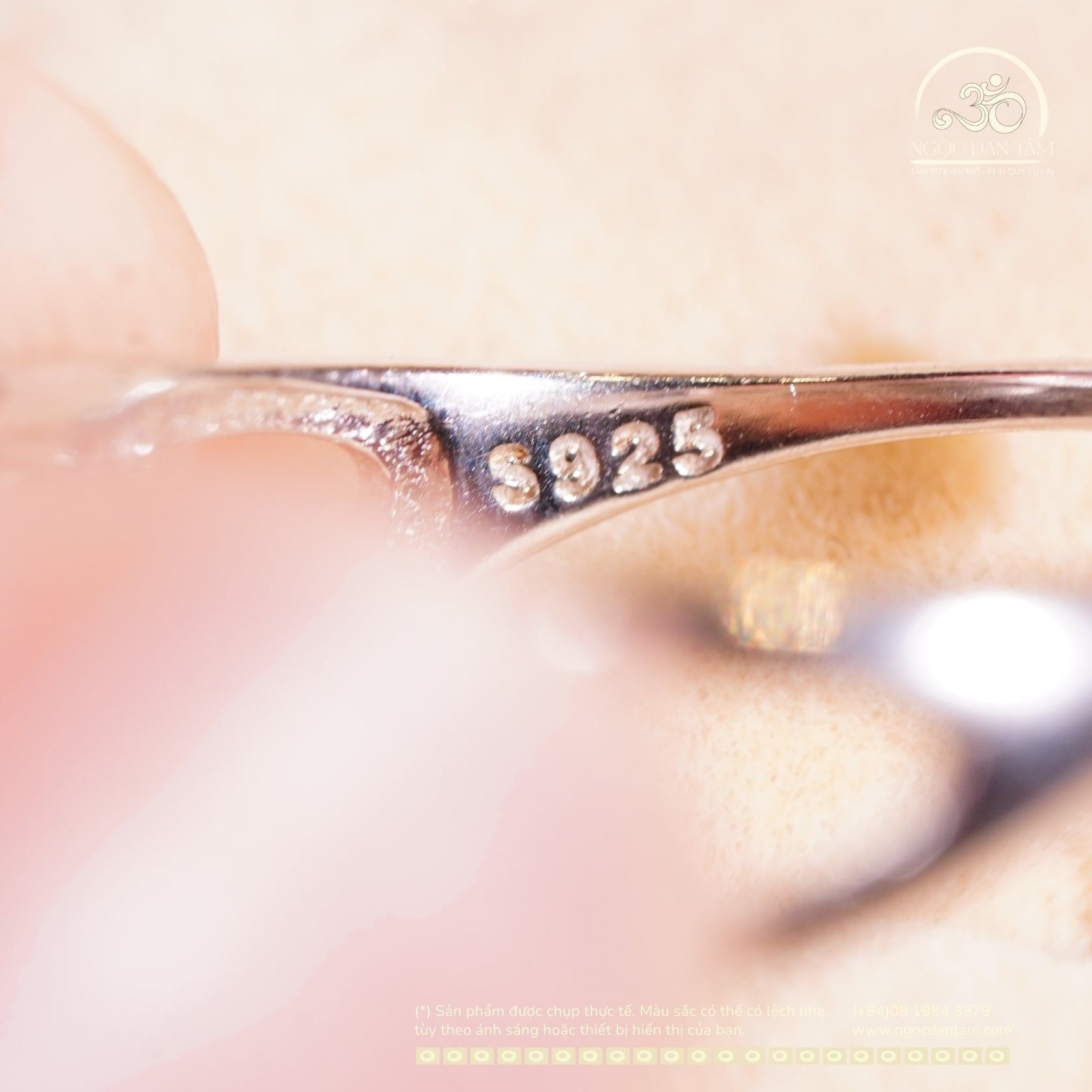  Nhẫn Bạc 925 Đính Đá Emerald 3*4mm Dáng Lá 