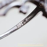  Nhẫn Bạc 925 Đính Đá Garnet 5mm 