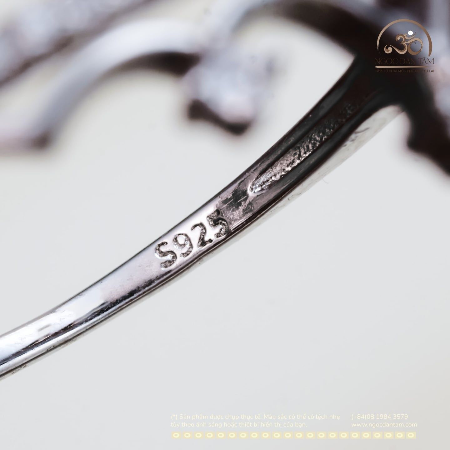  Nhẫn Bạc 925 Đính Đá Garnet 5mm 