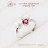 Nhẫn Bạc 925 Đính Đá Garnet 5mm