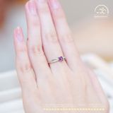  Nhẫn Bạc 925 Đính Đá Ruby 4x5mm 