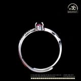  Nhẫn Bạc 925 Đính Đá Ruby 4x5mm 