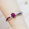  Nhẫn Bạc 925 Đính Đá Ruby 4x5mm 