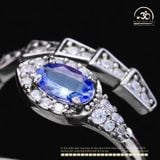  Nhẫn Bạc 925 Đính Đá Tanzanite 4x6mm 