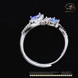  Nhẫn Bạc 925 Đính Đá Tanzanite 5x3mm 