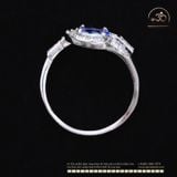  Nhẫn Bạc 925 Đính Đá Tanzanite 4x6mm 