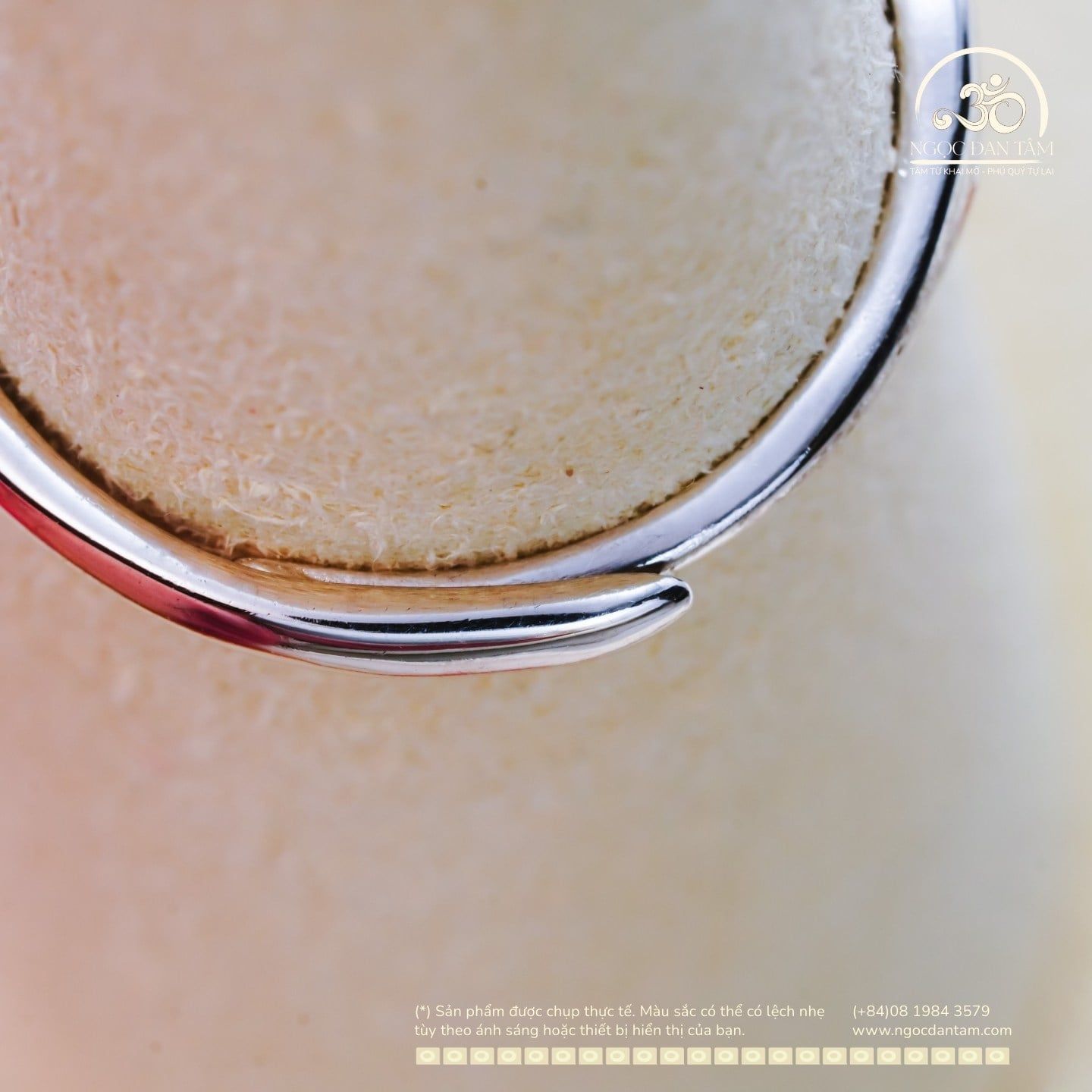  Nhẫn bạc 925 Đính Đá Thạch Anh Vàng 10x12mm 